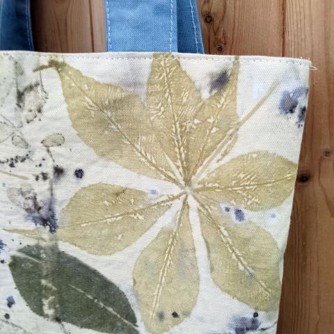 Detail of Ecoprinted tote bag