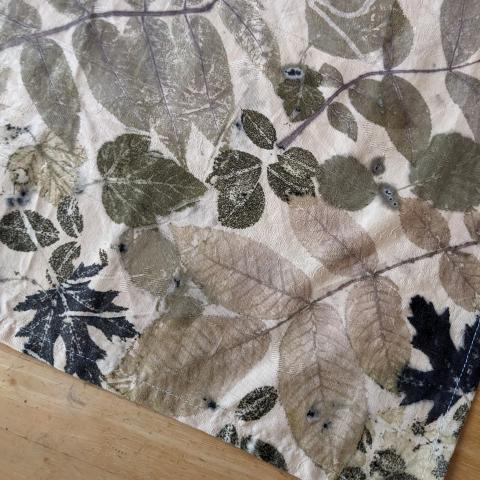 Eco-printed table runner