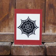 Card showing snowflake