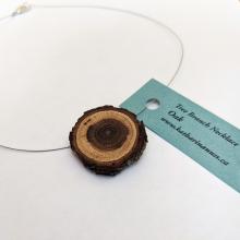 Oak branch necklace