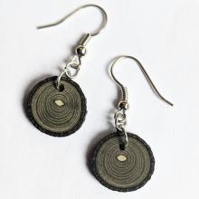 one pair ash branch hook earrings