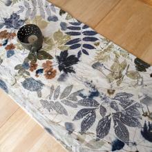 Eco-printed table runner