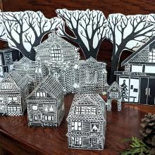 Miniature paper houses